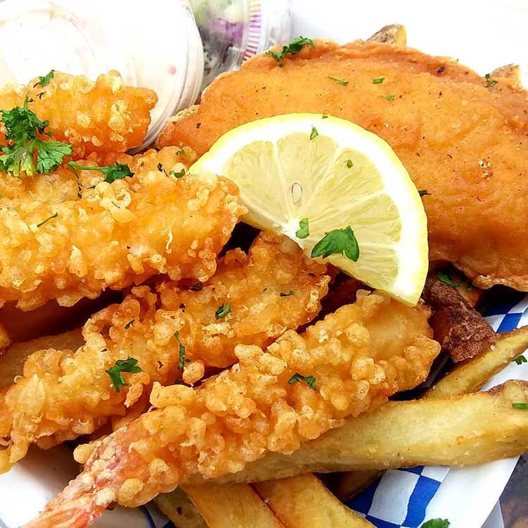 Fish, Chips & Shrimp